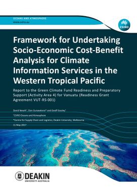 Framework for undertaking Socio-Economic Cost-Benefit Analysis for Climate Information Services in the Western Tropical Pacific