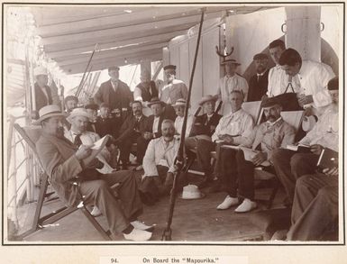 The Parliamentary party on board the SS Mapourika, 1903