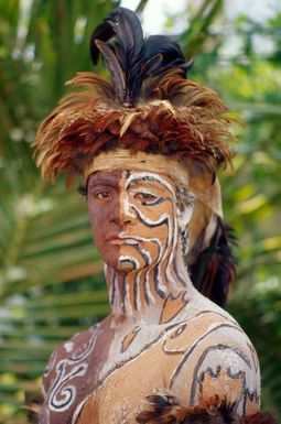 Dancer from Rapa Nui (Easter Island) at The Festival of the Pacific Arts, New Caledonia