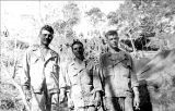 Three soldiers on Guadalcanal, 1940s