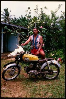 Man with motorbike, Niue