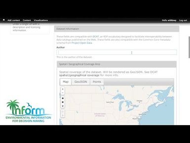 Inform project: Data Portal Tutorial 3 – How to add additional information