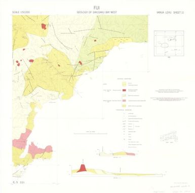 [Geology of Fiji] 1:50,000 series: Geology of Savusavu Bay west (Sheet Vanua Levu 11)