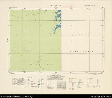 Indonesia, Western New Guinea, Pantja-Anim, Series: Nederlands-Nieuw-Guinea, Sheet 26-Z, 1956, 1:100 000