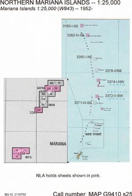 Mariana Islands 1:25,000 / prepared under the direction of the Engineer, HQ, AFFE, by the 64th Engineer Battalion (Base Topographic)