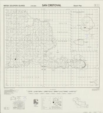 San Cristoval, British Solomon Islands, sketch map constructed by Geological Survey Dept.; drawn and photographed by Directorate of Overseas Surveys. (Sheet 3)