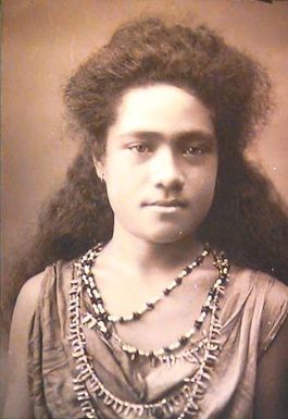 Portrait of an unknown Samoan woman