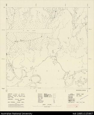 Papua New Guinea, Korogo East, Provisional map, Sheet NMP-59-010, 1959, 1:63 360