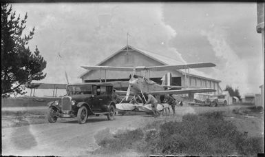 Seaplane being towed at Hobsonville seaplane base..