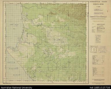 Papua New Guinea, Bougainville Island, Puriata River, 1 Inch series, Sheet 4894, 1945, 1:63 360