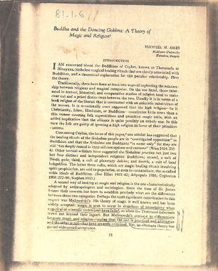 Buddha and the dancing goblins: a theory of magic and religion