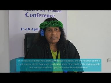 Hon. Charmaine Scotty - Nauru's Minister for Women's and Social Development Affairs