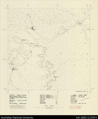 Papua New Guinea, Omba West, Provisional map, Sheet B55/1, 1944, 1:63 360