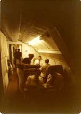 Several people on a plane