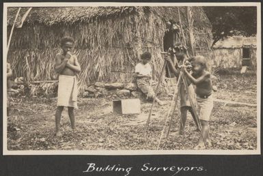 Budding surveyors on Beqa Island?, May 1929