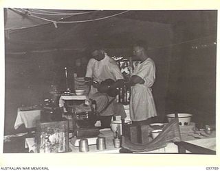 RABAUL, NEW BRITAIN, 1945-10-08. THE SURGERY, DENTAL SECTION, 105 CASUALTY CLEARING STATION