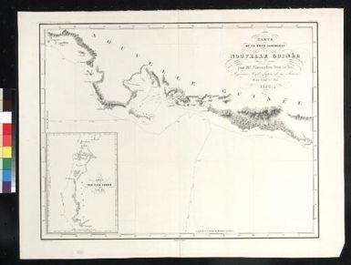 Carte de la cote sud-ouest de la Nouvelle Guinee / levee et dressee par Mr. Vincendon Dumoulin Ingenieur hydrographe de la marine mars, avril et mai 1838