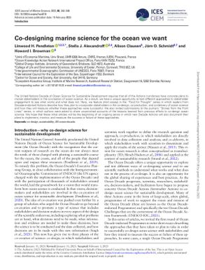 Co-designing Marine Science for the Ocean we want
