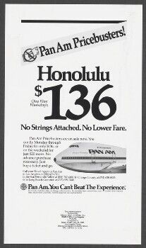 Pan Am Pricebusters! Honolulu $136