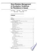 Short-rotation management of eucalyptus : guidelines for plantations in Hawaii