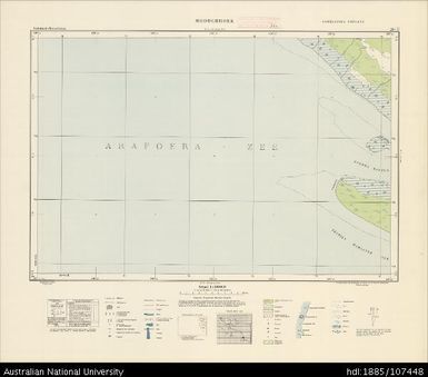 Indonesia, Western New Guinea, Modderhoek, Series: Nederlands-Nieuw-Guinea, Sheet 26-U, 1956, 1:100 000
