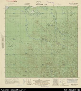 Papua New Guinea, New Britain, Gavuvu River, Provisional map, Sheet B56/5, 1943, 1:63 360