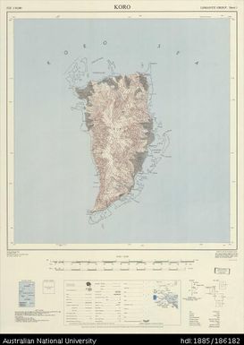 Fiji, Lomaiviti Group, Koro, Series: X754, Sheet 1, 1967, 1:50 000