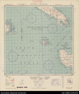 Solomon Islands (Melanesia), Russell Islands, Series: AMS X401, Sheet SC 57-2, 1944, 1:500 000