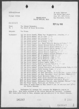 COM GUAM ISLAND - War Diary, 8/1-31/45