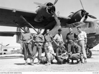 LABUAN, NORTH BORNEO. C. 1945-08-15. HOW THE WAR ENDED AT RAAF'S MOST WESTERLY BASE IN THE SOUTH WEST PACIFIC AREA. ONE OF THE MOST FAMOUS CATALINA AIRCRAFT OF NO. 113 AIR SEA RESCUE FLIGHT RAAF ..