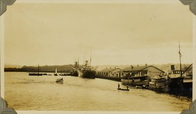 Ships at Suva? wharf, 1928