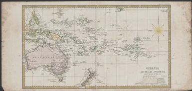 Oceania o Australia e Polinesia nelle projezione di Mercator