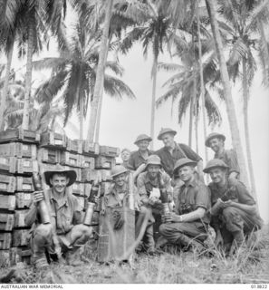 1942-12-11. PAPUA - GONA. JAPANESE AMMUNITION CAPTURED WHEN THE AUSTRALIANS ATTACKED THE EASTERN PORTION OF GONA VILLAGE. (NEGATIVE BY G. SILK)