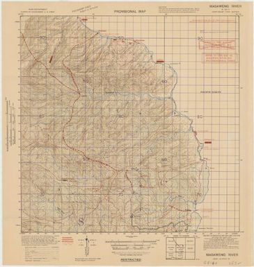 Provisional map, northeast New Guinea: Masaweng River (Sheet Masaweng River)