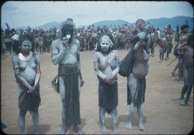 New Year's Day festivities at Minj Station, 1955, in mourning : Minj Station, Wahgi Valley, Papua New Guinea, 1954 / Terence and Margaret Spencer