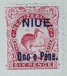 Stamp: New Zealand - Niue Six Pence