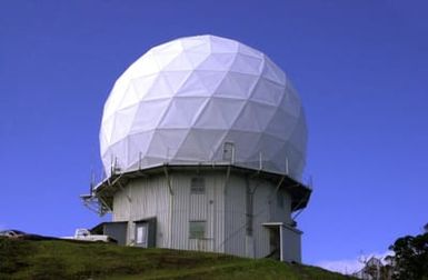 A view of the artic tower version of the AN/FPS-6 height-finding radar operated by the 150th Aircraft Control and Warning Squadron, located at Kokee Air Force Station (AFS), on the island of Kauai, HI