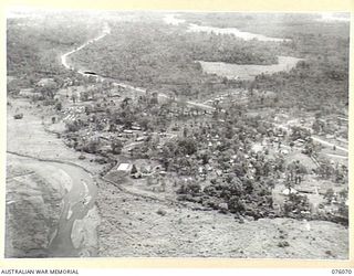 LAE, NEW GUINEA. 1944-09-19. AN AERIAL VIEW OF HEADQUARTERS, NEW GUINEA FORCE