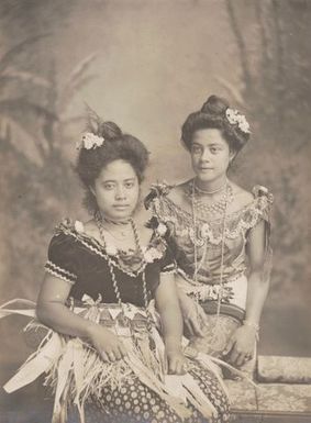 Portrait of two women. From the album: Photographs of Apia, Samoa