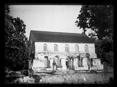 Cook Islands church and graveyard