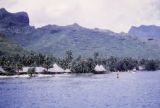 French Polynesia, beach houses at Bali Hai Resort on Moorea Island