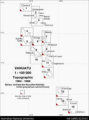 Vanuatu INDEX, 1:100 000, 1964 - 1968