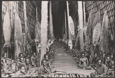 View down the centre of the great kau ravi of Kaimari, Papua New Guinea, 1921? Frank Hurley