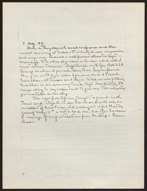 [Letter from Admiral Chester W. Nimitz - May 7, 1943]