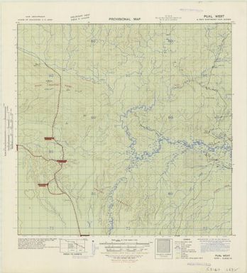 Provisional map, northeast New Guinea: Pual West (Sheet Pual West)