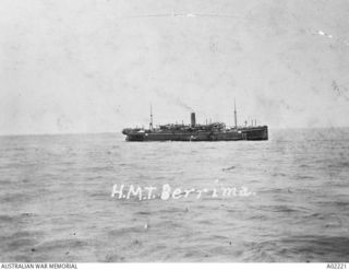 HMAT Berrima transporting members of the Australian Naval and Military Expeditionary Forces (AN&MEF) to Rabaul