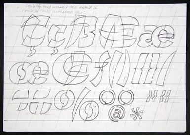 Churchward Chinatype Ultrabold Italic Condensed 2005 Sketch