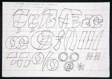 Churchward Chinatype Ultrabold Italic Condensed 2005 Sketch