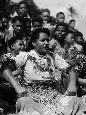 [Half-length portrait of a Pacific Island woman]