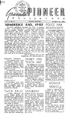 Granada Pioneer Vol. I No. 5 (November 11, 1942)